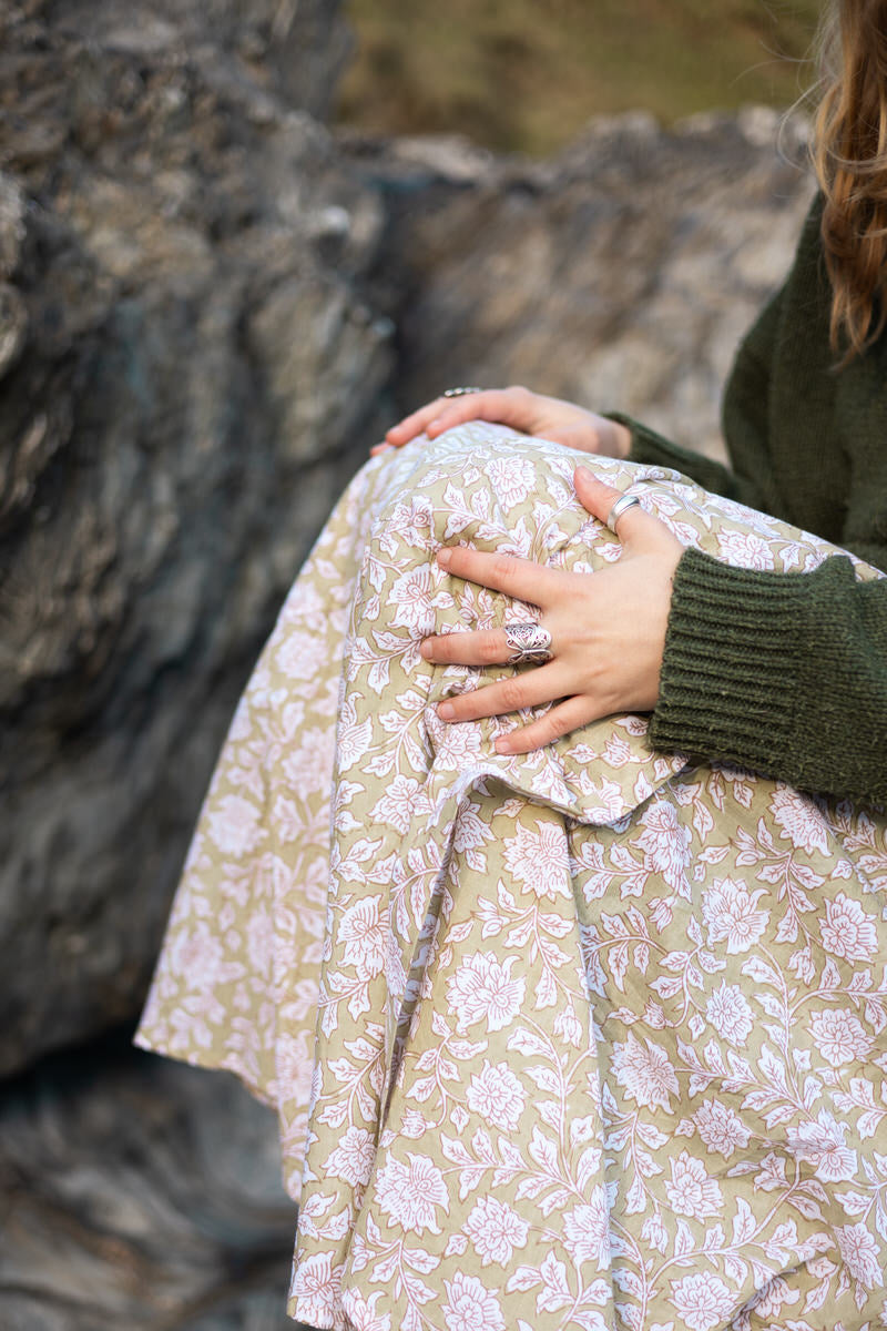 Maxi Wrap Skirt - Olive