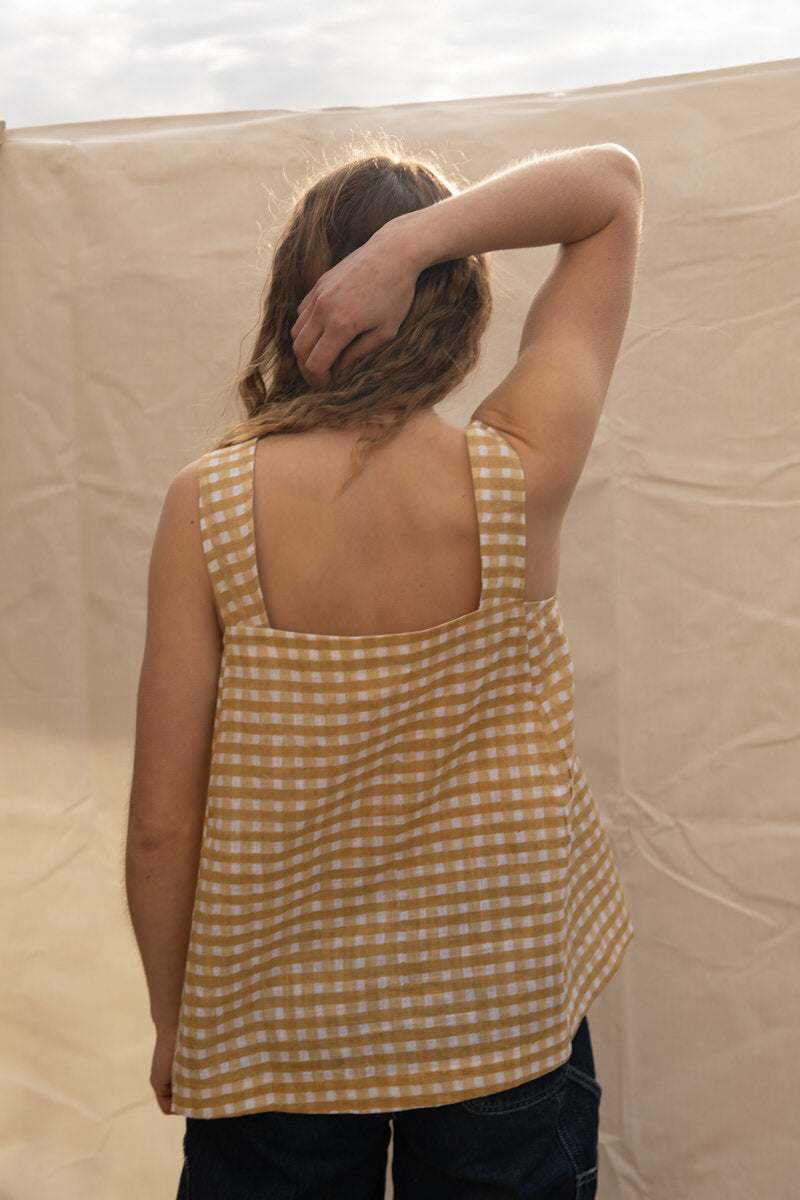 Gingham Lemon Tank Top