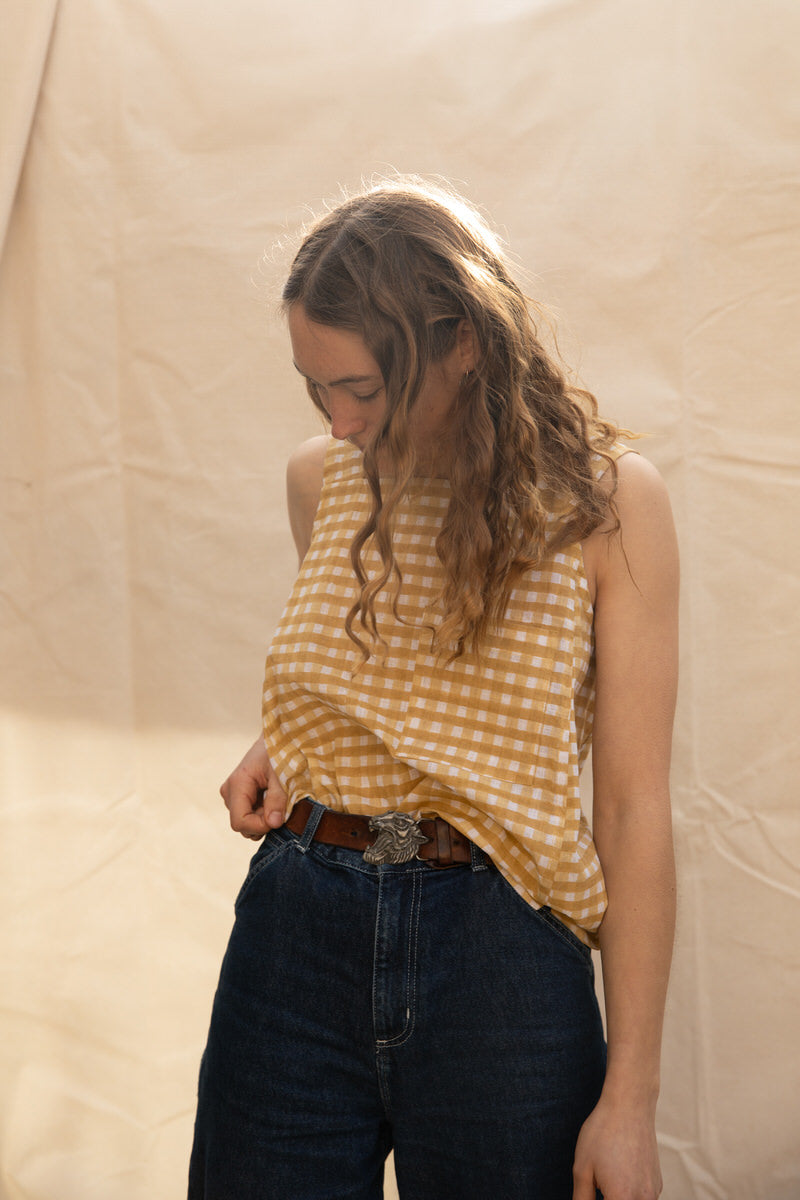 Gingham Lemon Tank Top