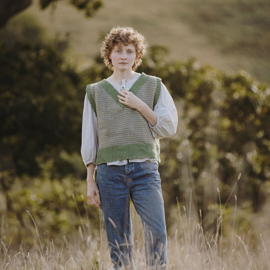 NEW IN • Potager's Vest - Green Crochet