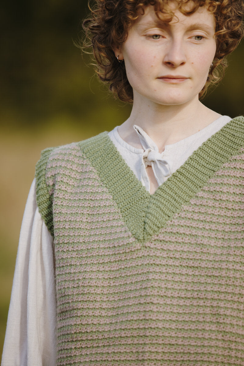 NEW IN • Potager's Vest - Green Crochet