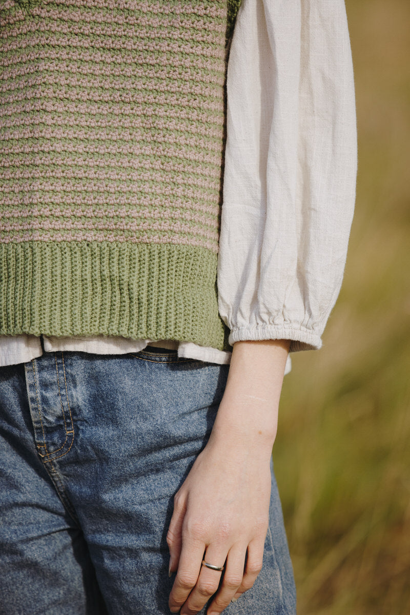 NEW IN • Potager's Vest - Green Crochet