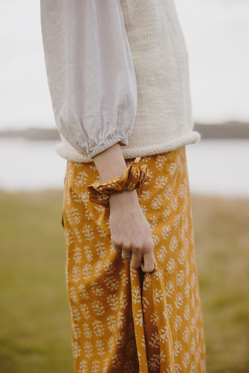 NEW IN • Maxi Wrap Skirt - Sunflower Dabu