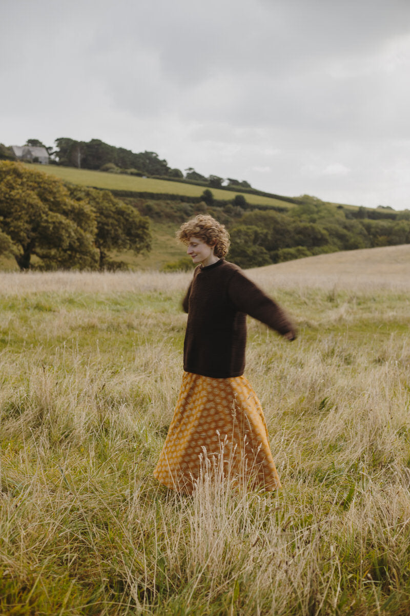 NEW IN • Maxi Wrap Skirt - Sunflower Dabu