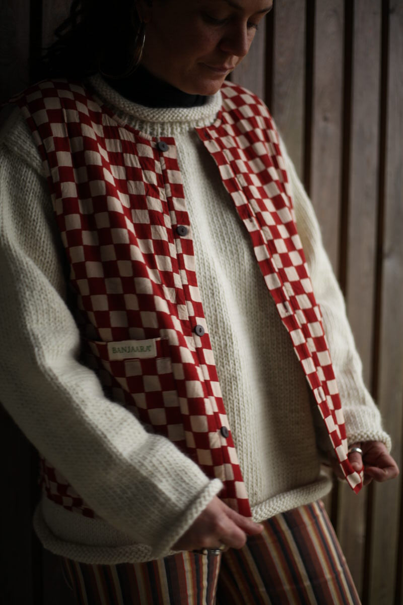 NEW IN • Reversible Waistcoat - Clay Red