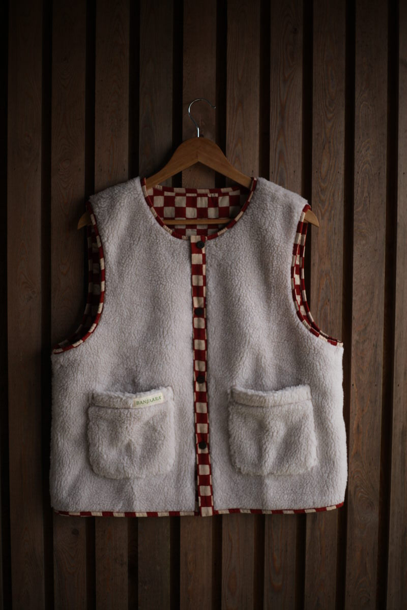 NEW IN • Reversible Waistcoat - Clay Red