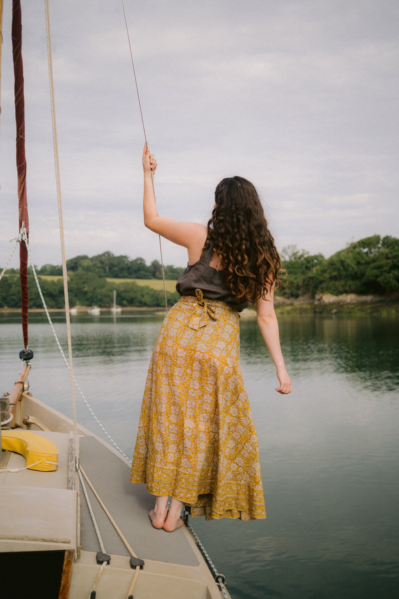 NEW IN • Maxi Wrap Skirt - Amber