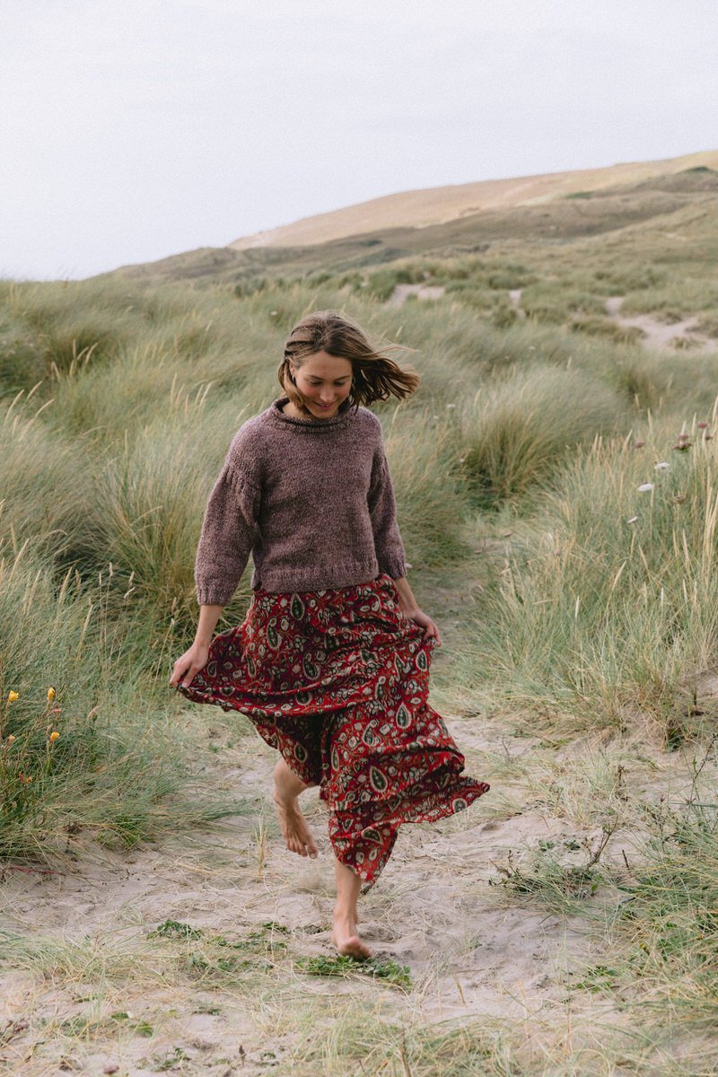 Maxi Wrap Skirt Paisley Maroon