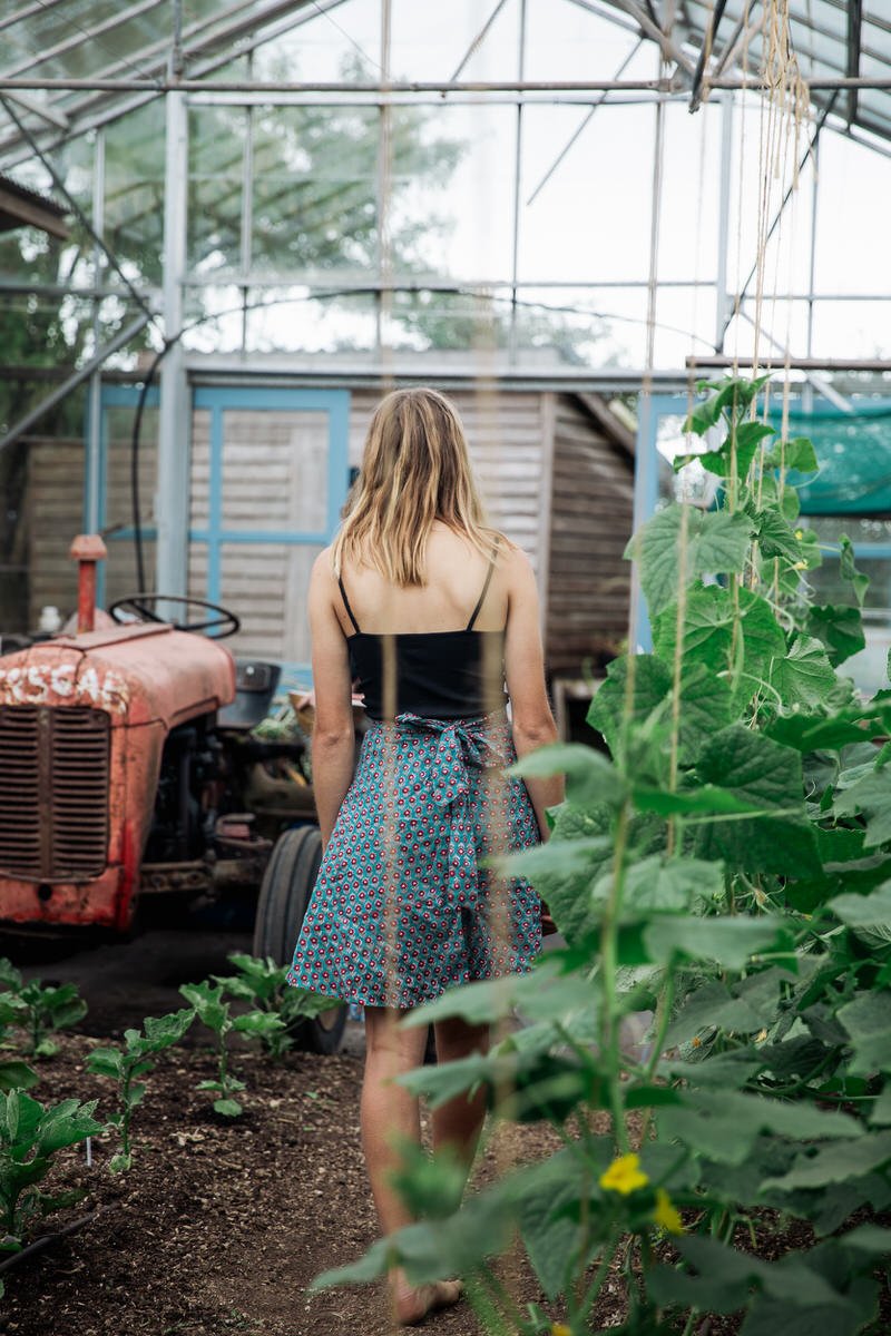 Mini Wrap Skirt - Delphinium Blue