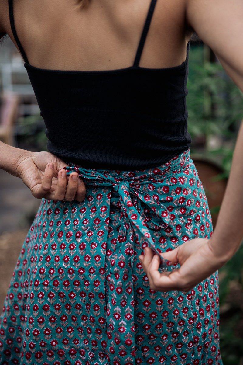 Mini Wrap Skirt - Delphinium Blue