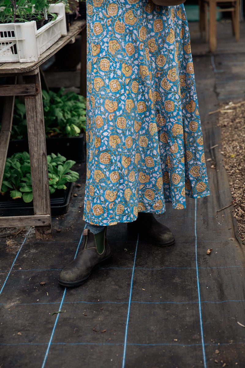 Maxi Wrap Skirt - Campanula Blue