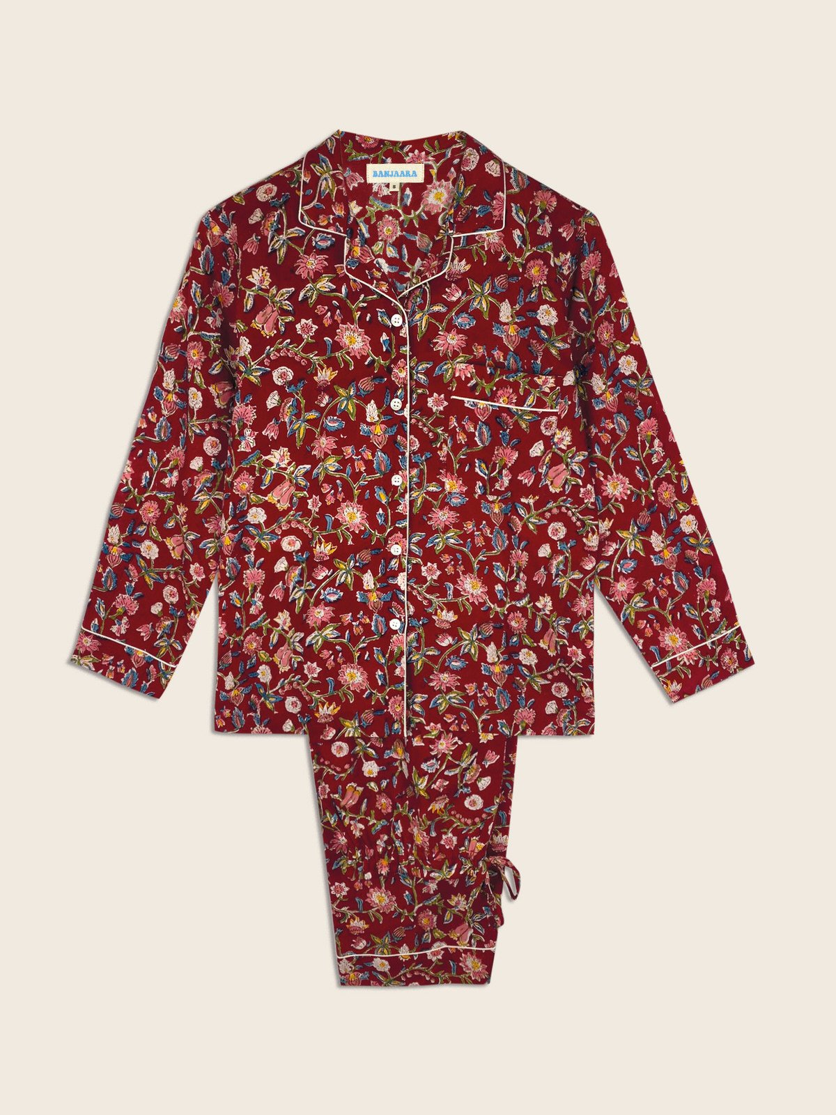 Peony Block Print Pyjamas